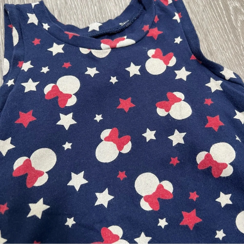 OLD NAVY DISNEY MINNIE MOUSE PATRIOTIC SLEEVELESS DRESS BLUE 18-24MO